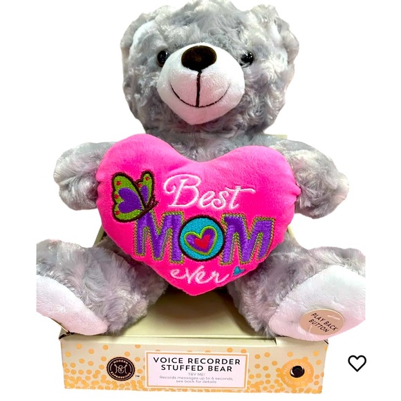 Voice recorder stuffed bear. Best Mom Ever great for Mother’s Day NIB - Picture 1 of 10